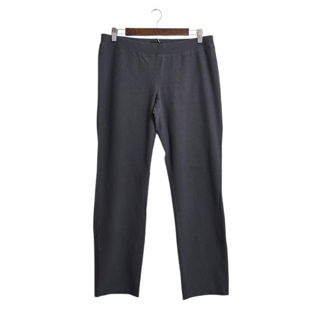 Eileen Fisher Washable Crepe Slim Ankle Pants In Gray Sz M